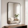 32"x40" Rectangular Bathroom Mirror Wall-Mounted Vanity Mirror, Black