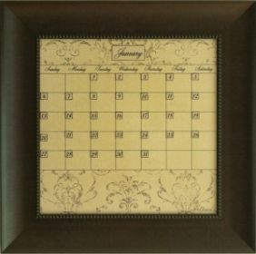 Dry Erase Message Board framed Brown Small Mocha Home Organization