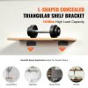 Shelf Bracket, 10'L x 4'W x 1.6'H, 6 Pcs Heavy Duty Floating Shelf Brackets, Brackets for Shelves, 5mm Thick Matte Black L Shelf Bracket