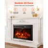 Electric Fireplace Insert, 26 inch Recessed and Wall Mounted with Adjustable Flame Color Brightness & 8h Timer & Remote Control