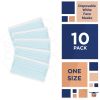 3-Ply Disposable Face Mask (Pack of 10) - Blue, With Nose Wire and Adjustable Earloops