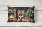 Cozy Christmas Throw Pillow Throw Pillow for Indoor Couch Bed Outdoor Patio Washable, Yorkshire Terrier 2769,12Hx16W