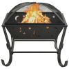 Fire Pit with Poker 24.4" XXL Steel