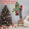 41Pcs DIY Felt Christmas Tree Detachable Ornaments for Kids Toddler Wall Hanging Christmas Decoration Xmas Gift for Kids