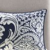 7 Piece Cotton Printed Comforter Set Indigo Queen