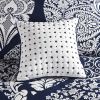 7 Piece Cotton Printed Comforter Set Indigo Queen