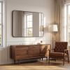 32"x40" Rectangular Bathroom Mirror Wall-Mounted Vanity Mirror, Black