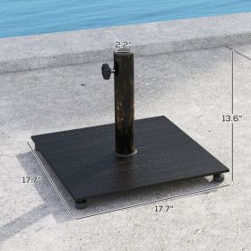 Square Patio Umbrella Base, 29 Lbs Metal Umbrella Stand Base With Adjustable Foot Pads, Heavy Duty Patio Umbrella Holder For 1.51.9 Umbrella Poles For (Option: Bronze)