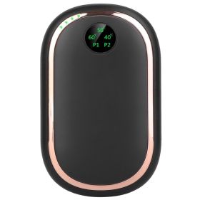 2 Colors Options -- 1Pc Rechargeable Hand Warmer Electric Hand Heater Portable Reusable Pocket Warmer Power Bank With Digital Display Sunset Light 3 L (Option: BlacK)