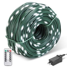 330FT String Lights Outdoor Christmas Decoration Lights With Remote IP44 Waterproof 8 Lighting Modes 8 Brightness Timer Plug In Fairy Light Xmas House (Option: Cool White Lighting)