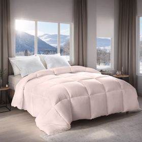 Pink Extra Large Plump Thick Duvet - Winter Enhanced Warmth With Skin-friendly Comfort. Bohemian Minimalist Checkered Design, Luxury Hotel-grade For B (Option: Pink-Q)