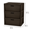 3 Drawer Tower, Plastic Storage Organizer with Removable Decorative Bins