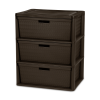 3 Drawer Tower, Plastic Storage Organizer with Removable Decorative Bins