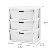 3 Drawer Tower, Plastic Storage Organizer with Removable Decorative Bins