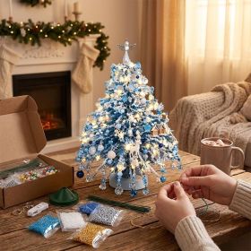 DIY Beaded Christmas Tree Set, Handmade Material Package for Adult Festivals | Colorful Beads, Decorative Pendants,Angel Tree Top Star (Color: Winter Tree)