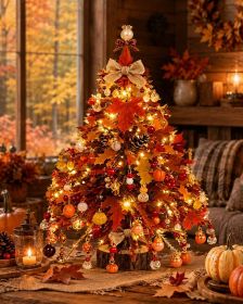 DIY Beaded Christmas Tree Set, Handmade Material Package for Adult Festivals | Colorful Beads, Decorative Pendants,Angel Tree Top Star (Color: Autumn Tree)