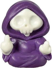 Halloween Decor Fluorescence Ghost Figurines Carrying Pumpkins – Mini Cute 3D Printing Spooky Table Statue Halloween Festive Decoration for Holiday Bo (Color: Skull)