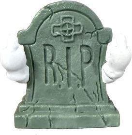 Halloween Decor Fluorescence Ghost Figurines Carrying Pumpkins – Mini Cute 3D Printing Spooky Table Statue Halloween Festive Decoration for Holiday Bo (Color: Tombstone)