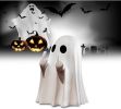 Halloween Decor Fluorescence Ghost Figurines Carrying Pumpkins – Mini Cute 3D Printing Spooky Table Statue Halloween Festive Decoration for Holiday Bo