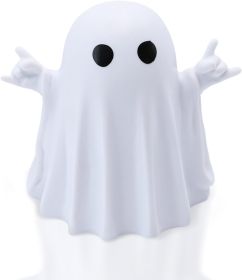 Halloween Decor Fluorescence Ghost Figurines Carrying Pumpkins – Mini Cute 3D Printing Spooky Table Statue Halloween Festive Decoration for Holiday Bo (Color: Funny Gestures)