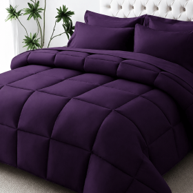 Purple Bedding Comforter Set  Twin/Queen/King (Inclusion: Comforter *1+Pillowcase*2, size: KING)