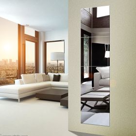 Trustmade Wall Mirrors Flexible Real Glass Flat Frameless (size: 11.5×11.5 (4-pack))