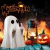 Halloween Ghost Figurine, Spooky Resin Ghost Statue, Cute Ghost Halloween Decoration for Home and Office Desktop Decor Display Ornaments