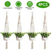 2Pcs Plant Hanger Flowerpot Net Bag 40in Cotton Rope Plant Hangers 4Legs Plant Hanger