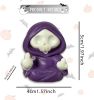 Halloween Decor Fluorescence Ghost Figurines Carrying Pumpkins – Mini Cute 3D Printing Spooky Table Statue Halloween Festive Decoration for Holiday Bo