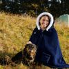Wearable Heated Throw Blanket Double-Sided Flannel Portable Electric Heating Hoodie For Women Men Machine Washable 3 Heating Levels Battery Operated