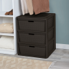 3 Drawer Tower, Plastic Storage Organizer with Removable Decorative Bins