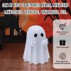 Halloween Decor Fluorescence Ghost Figurines Carrying Pumpkins – Mini Cute 3D Printing Spooky Table Statue Halloween Festive Decoration for Holiday Bo