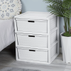 3 Drawer Tower, Plastic Storage Organizer with Removable Decorative Bins