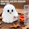 Halloween Decor Fluorescence Ghost Figurines Carrying Pumpkins – Mini Cute 3D Printing Spooky Table Statue Halloween Festive Decoration for Holiday Bo