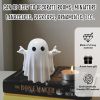 Halloween Decor Fluorescence Ghost Figurines Carrying Pumpkins – Mini Cute 3D Printing Spooky Table Statue Halloween Festive Decoration for Holiday Bo