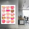 Pretty Pink Coffee Cups Canvas Print or Poster