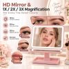 LED Lighted Vanity Mirror with 1X/2X/3X Magnification